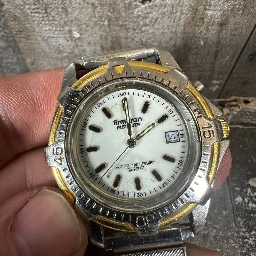 Armitron Instalite Men Two Tone Expansion Quartz 20/2957-9‎ Japan MOVT